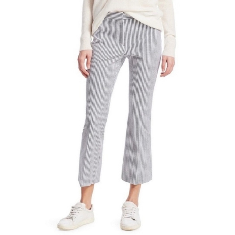 Theory Kick Pants Navy & White Sayre Stripe